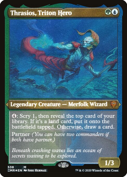 Thrasios, Triton Hero — CMR #538 — Foil Etched