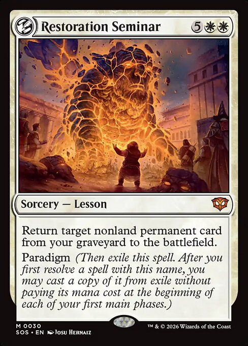 Restoration Seminar — SOS #30 — Non-Foil