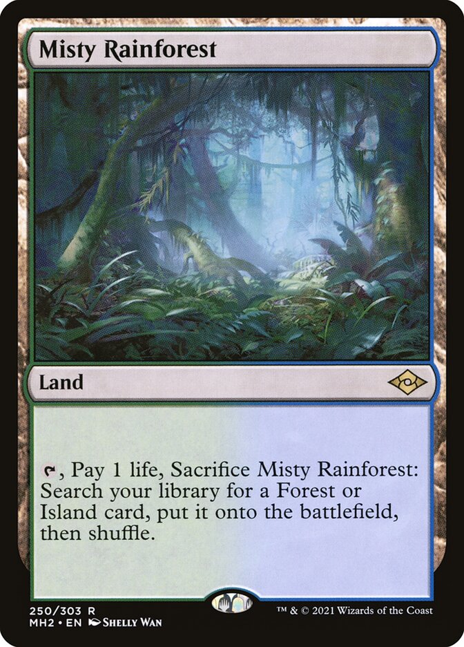 Misty Rainforest — MH2 #250 — Near Mint — Non-Foil