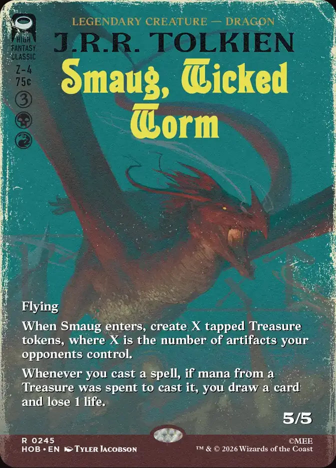 Smaug, Wicked Worm — HOB #245 — Near Mint — Foil