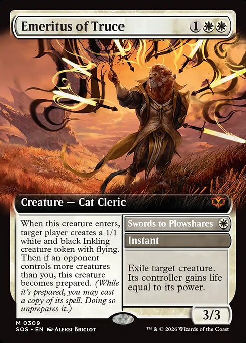 Emeritus of Truce // Swords to Plowshares — SOS #309 — Non-Foil
